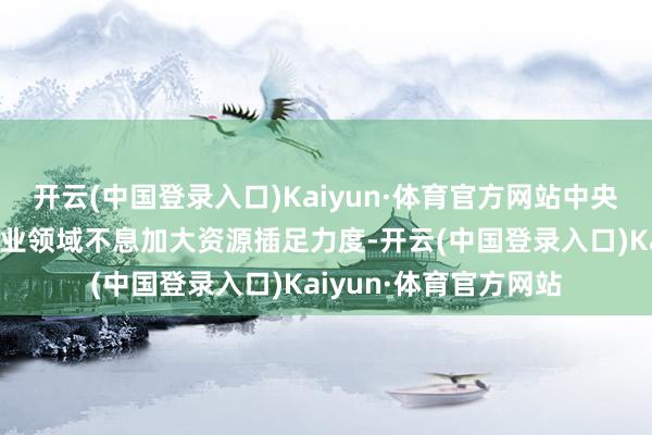 开云(中国登录入口)Kaiyun·体育官方网站中央企业在计谋性新兴产业领域不息加大资源插足力度-开云(中国登录入口)Kaiyun·体育官方网站