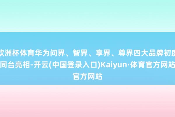 欧洲杯体育华为问界、智界、享界、尊界四大品牌初度同台亮相-开云(中国登录入口)Kaiyun·体育官方网站